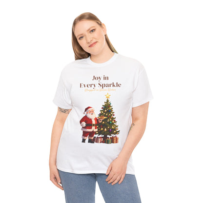 Cozy Santa & Tree Christmas T-Shirt – Festive Holiday Tee for Joyful Winter Days