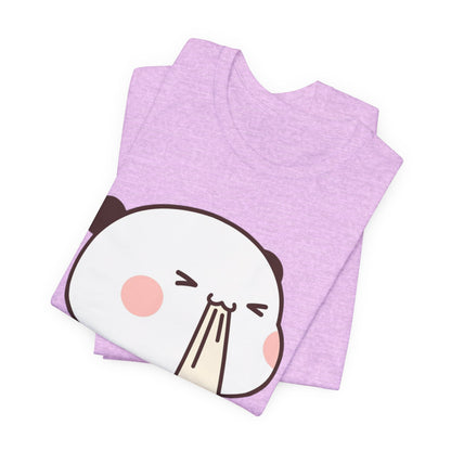 Cute Ramen Panda Tee – Whimsical Noodle Bowl Illustration Shirt