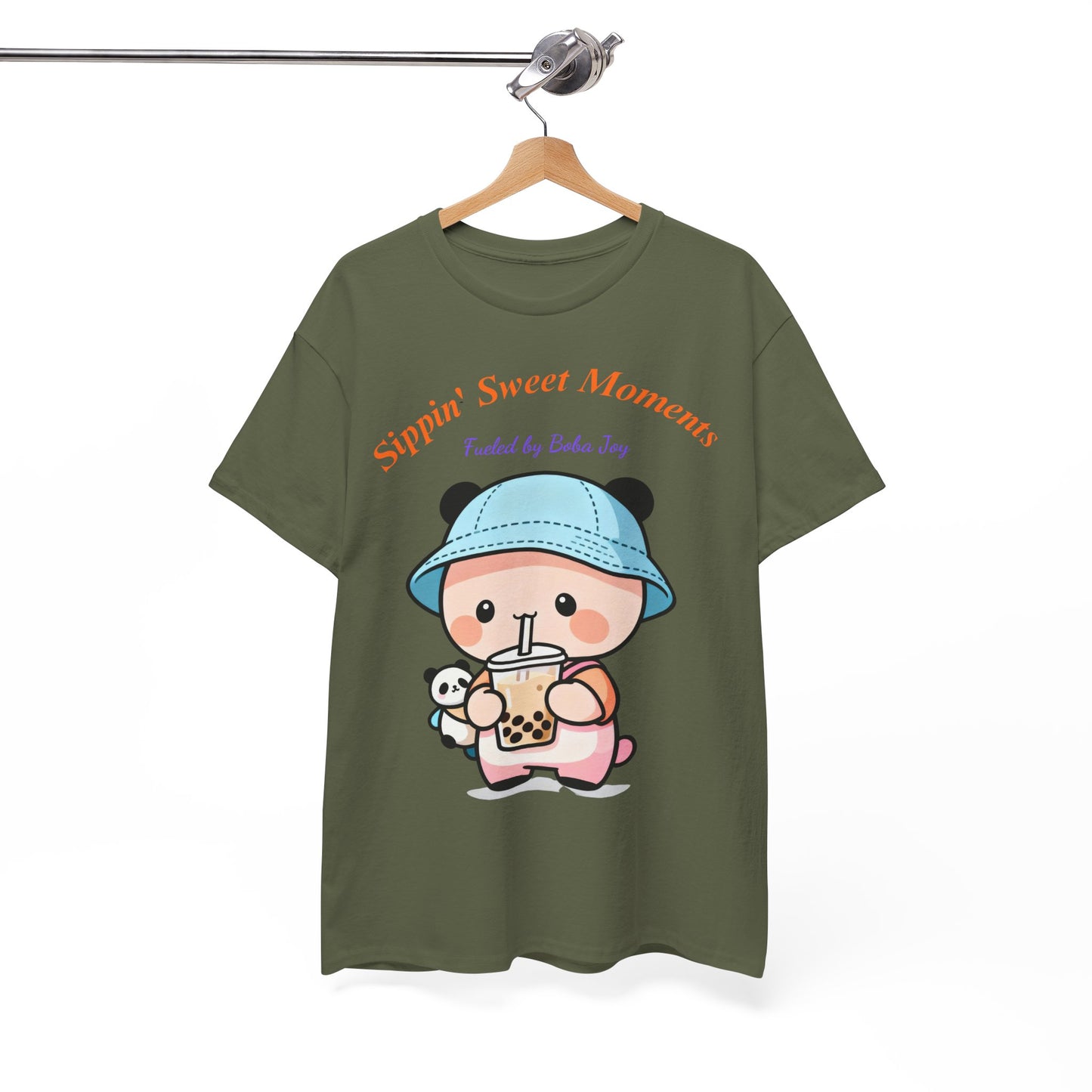 Kawaii Boba Panda T-Shirt – Cute Bubble Tea Lover Graphic Tee for Everyday Sweet Vibes