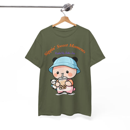 Kawaii Boba Panda T-Shirt – Cute Bubble Tea Lover Graphic Tee for Everyday Sweet Vibes