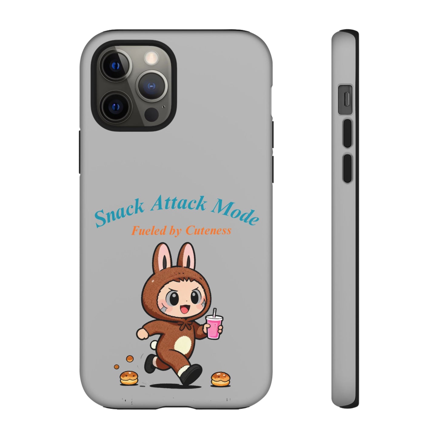 Bunny Bite Delight Phone Case – Cute Rabbit Snacking Design for Food Lovers