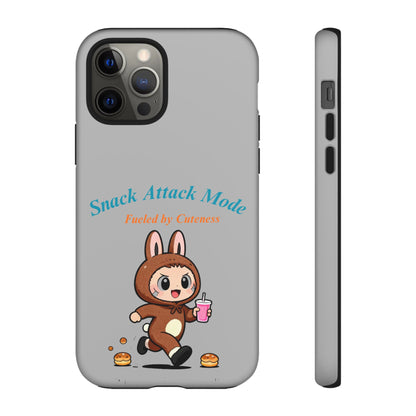 Bunny Bite Delight Phone Case – Cute Rabbit Snacking Design for Food Lovers