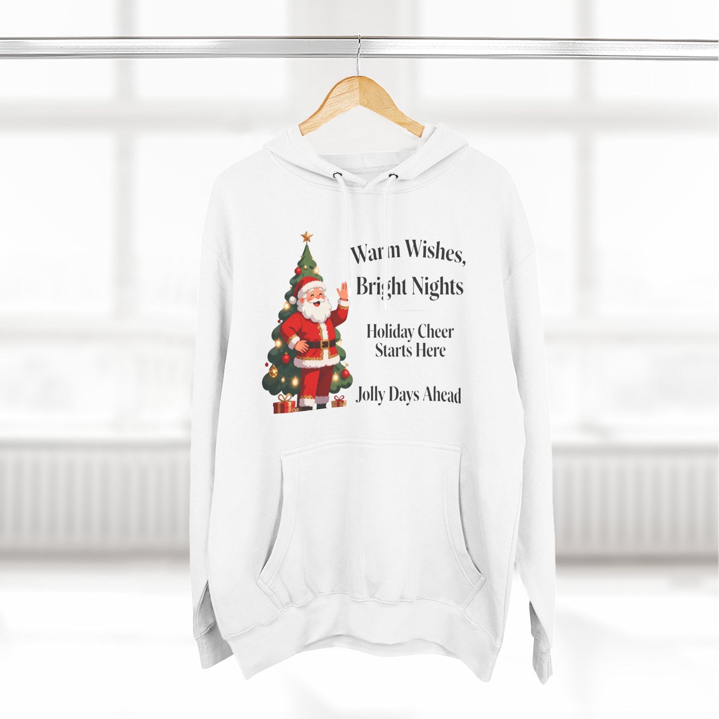 Cozy Santa Holiday Hoodie – Festive Winter Graphic Sweatshirt for Christmas Cheer