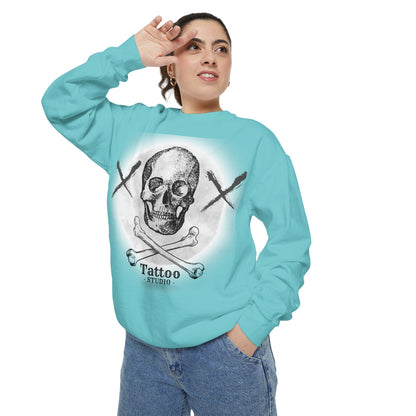 💀 Tattoo Skull Crewneck | Custom Unisex Sweatshirt