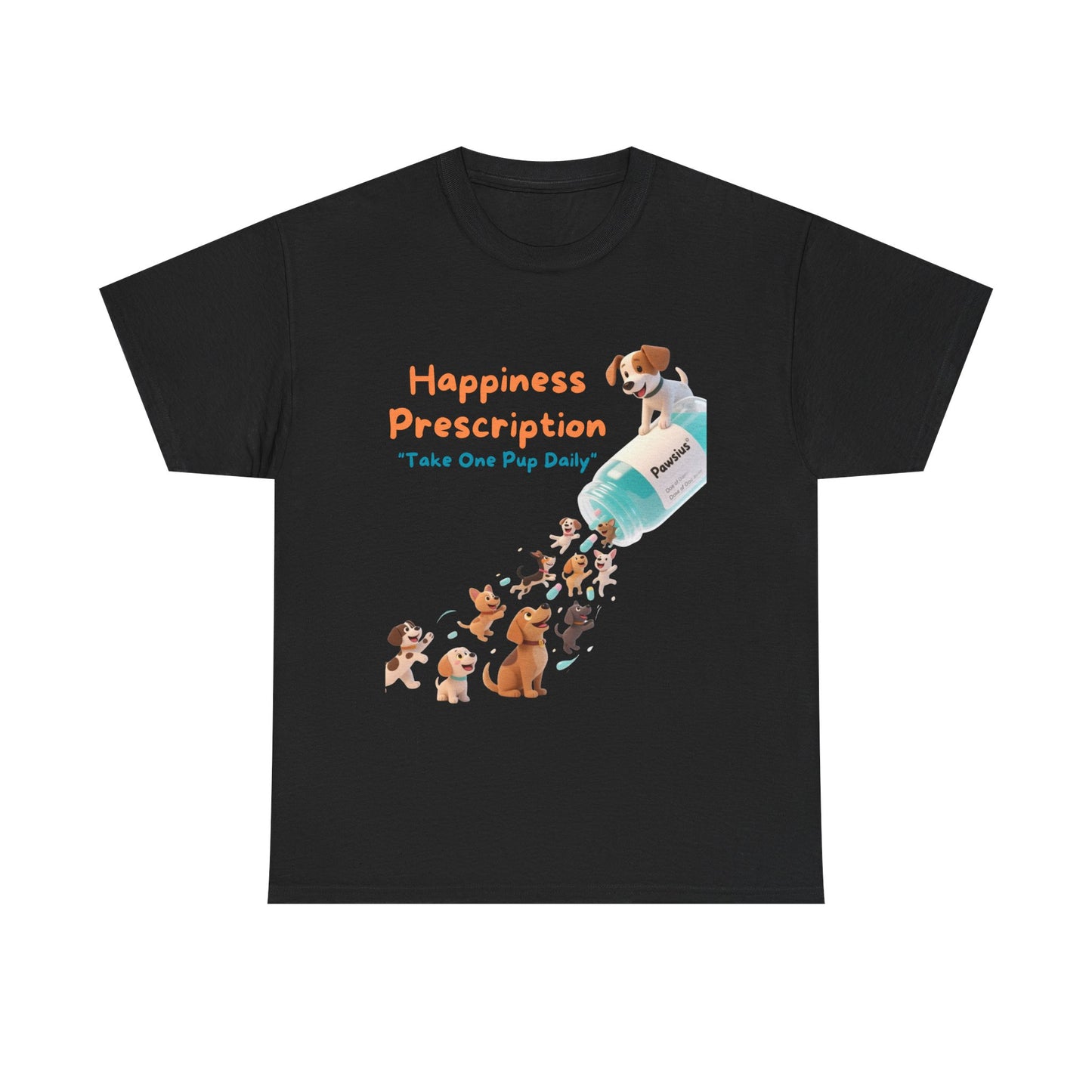 Prescription for Joy T-Shirt – Playful Dog Lover Tee with Cute Puppies and Positive Vibes