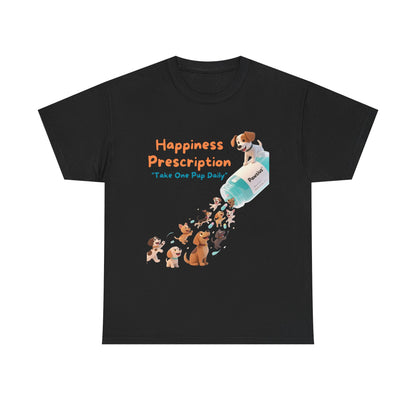 Prescription for Joy T-Shirt – Playful Dog Lover Tee with Cute Puppies and Positive Vibes