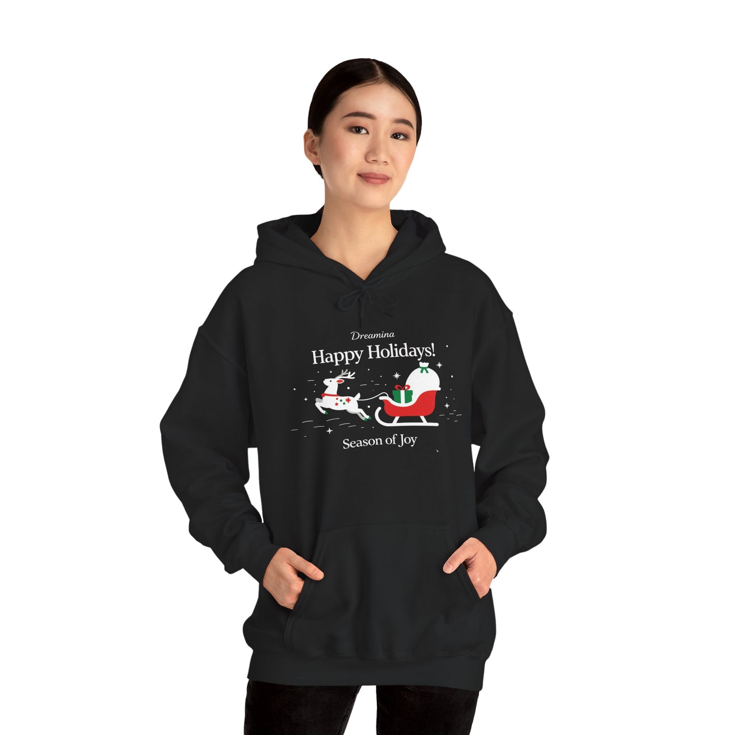 Santa Sleigh Holiday Hoodie – Cozy Christmas Pullover for Joyful Winter Moments