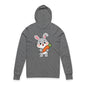 Adorable Bunny Holding Carrot Long Sleeve Hoodie Tee – Soft Cartoon Rabbit Design