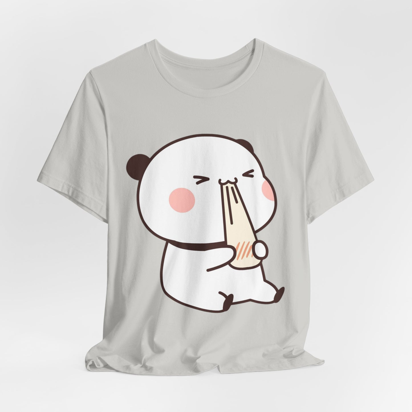 Cute Ramen Panda Tee – Whimsical Noodle Bowl Illustration Shirt
