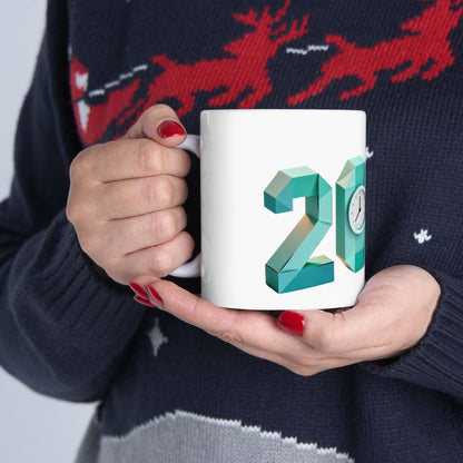 2026 Geometric Celebration Mug – Stylish New Year Cup for Coffee & Cozy Moments
