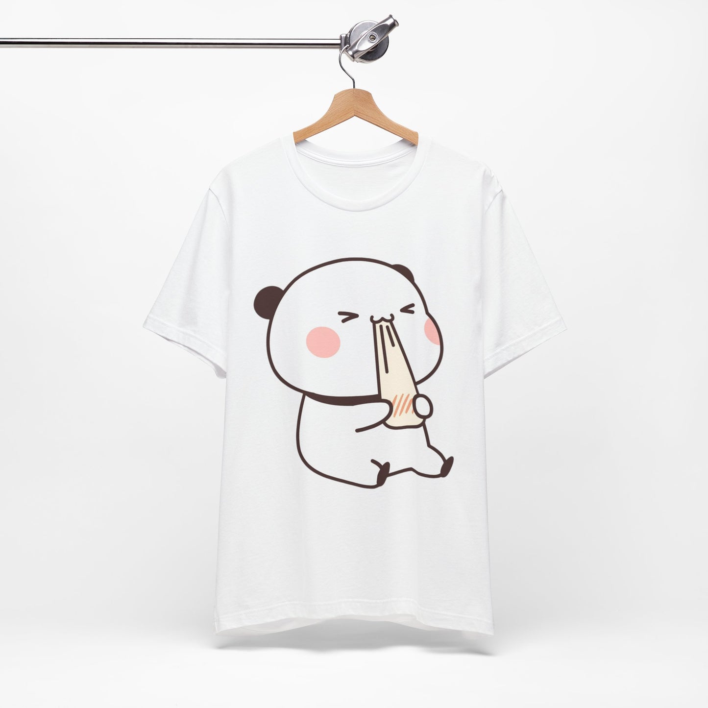 Cute Ramen Panda Tee – Whimsical Noodle Bowl Illustration Shirt