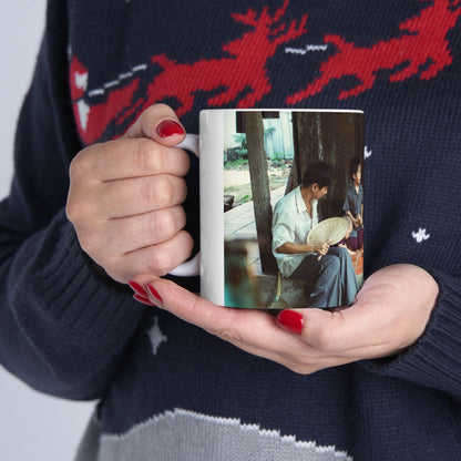 Custom Vietnamese Countryside Family Mug – Personalized Heritage Photo Cup