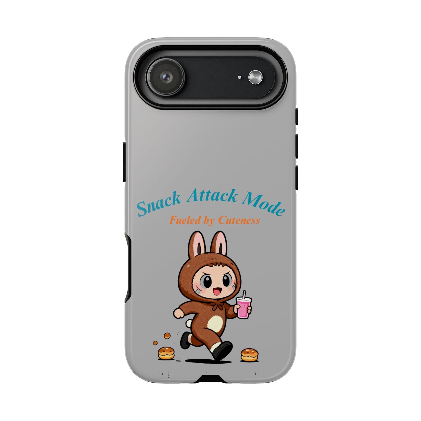 Bunny Bite Delight Phone Case – Cute Rabbit Snacking Design for Food Lovers