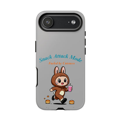 Bunny Bite Delight Phone Case – Cute Rabbit Snacking Design for Food Lovers