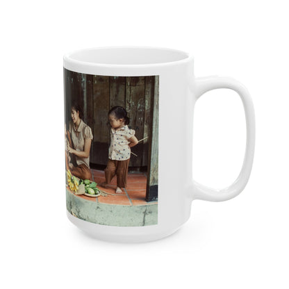 Custom Vietnamese Countryside Family Mug – Personalized Heritage Photo Cup