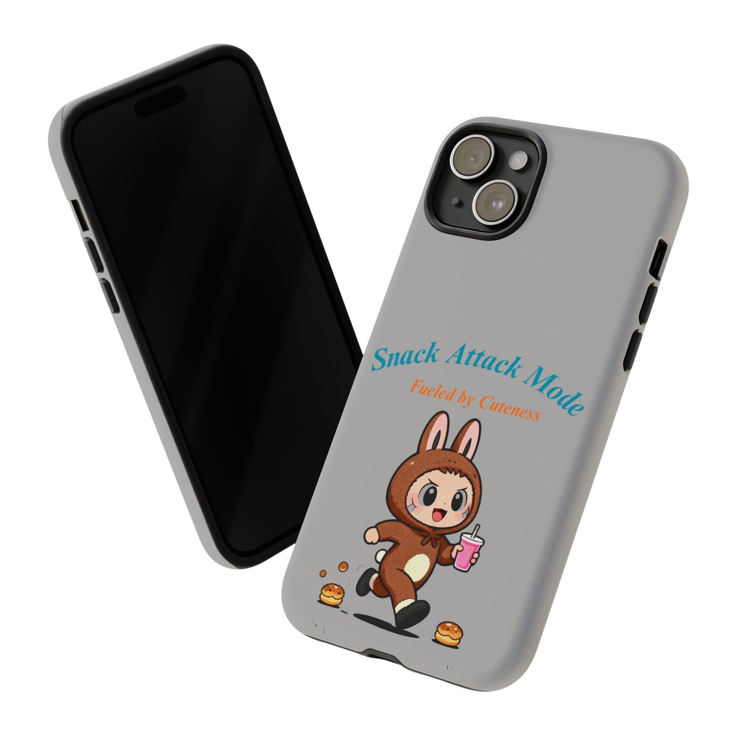 Bunny Bite Delight Phone Case – Cute Rabbit Snacking Design for Food Lovers