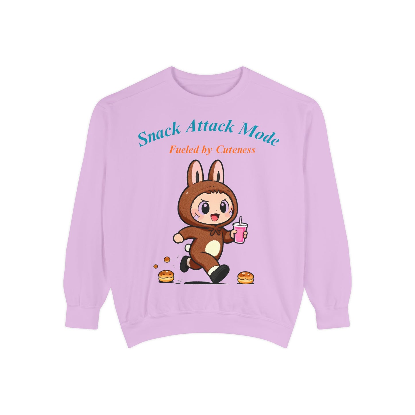 Kawaii Bunny Snack Lover Sweatshirt – Playful Costume Graphic Pullover for Cute Aesthetic Fans