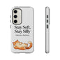 Orange Cat Aesthetic Phone Case – Stay Soft, Stay Silly | Custom Text Available | Little Joys, Big Heart