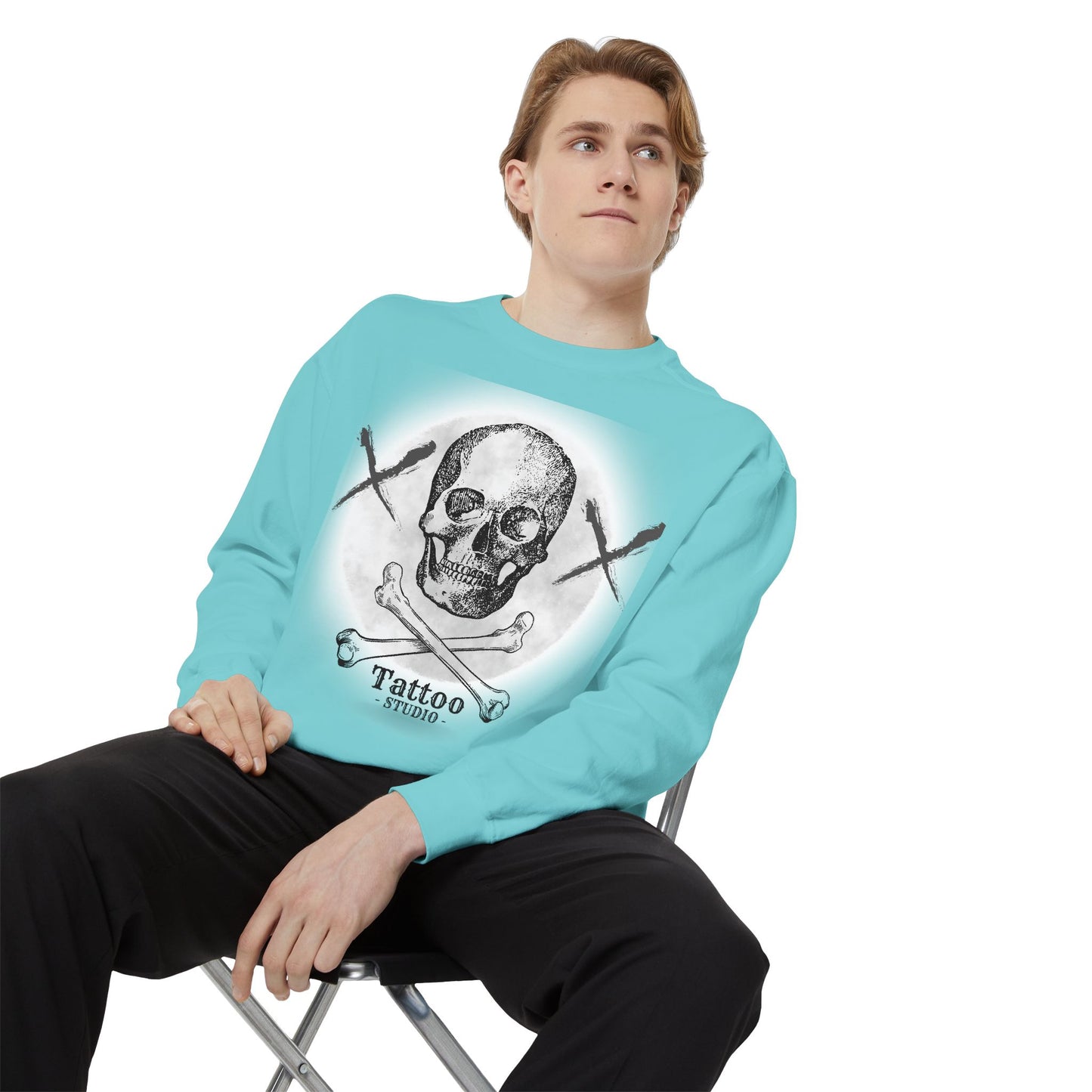 💀 Tattoo Skull Crewneck | Custom Unisex Sweatshirt
