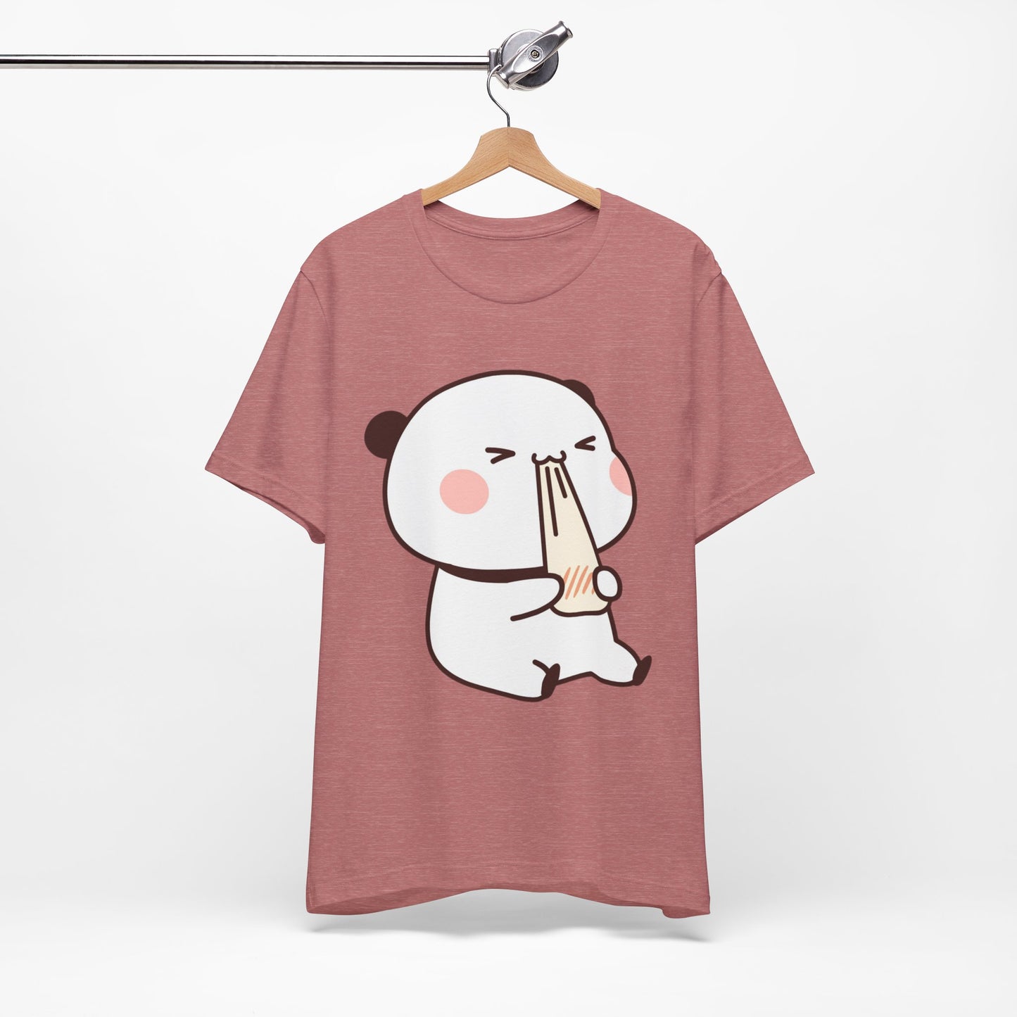 Cute Ramen Panda Tee – Whimsical Noodle Bowl Illustration Shirt