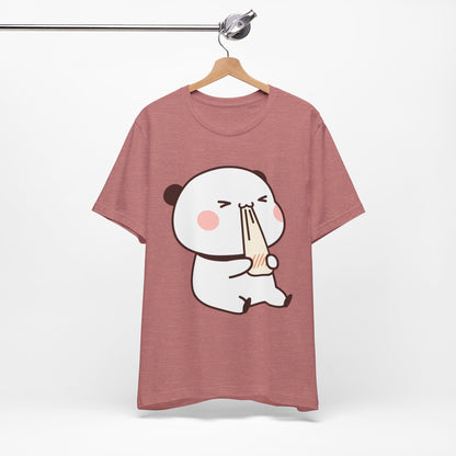 Cute Ramen Panda Tee – Whimsical Noodle Bowl Illustration Shirt