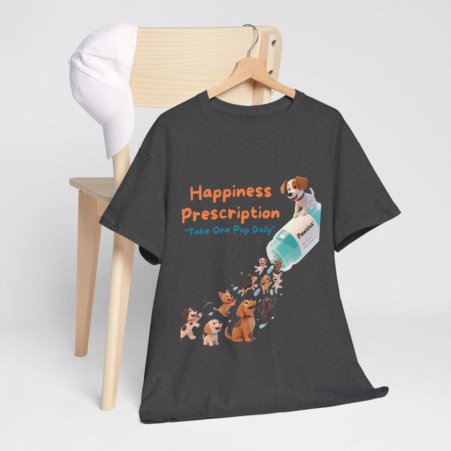 Prescription for Joy T-Shirt – Playful Dog Lover Tee with Cute Puppies and Positive Vibes