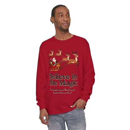Holiday Spirit Long Sleeve Tee – Believe in the Magic of Christmas with Cozy Festive Style