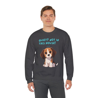 Beagle Life Sweatshirt – “Silence? Not a Chance!” Cozy Crewneck for Dog Homes Full of Joy and Barking