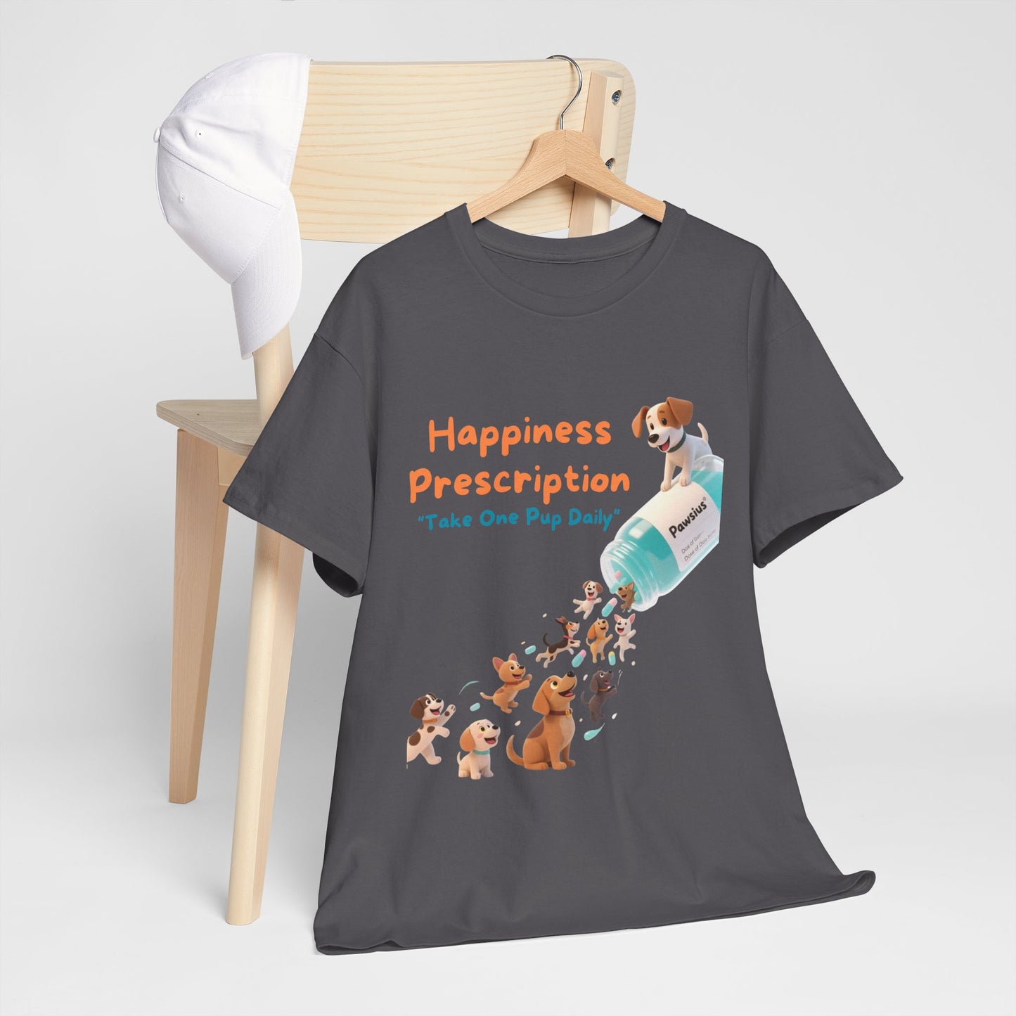 Prescription for Joy T-Shirt – Playful Dog Lover Tee with Cute Puppies and Positive Vibes