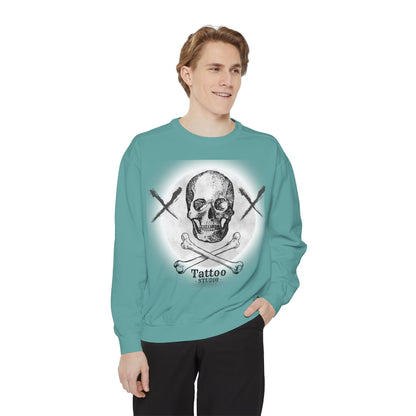 💀 Tattoo Skull Crewneck | Custom Unisex Sweatshirt