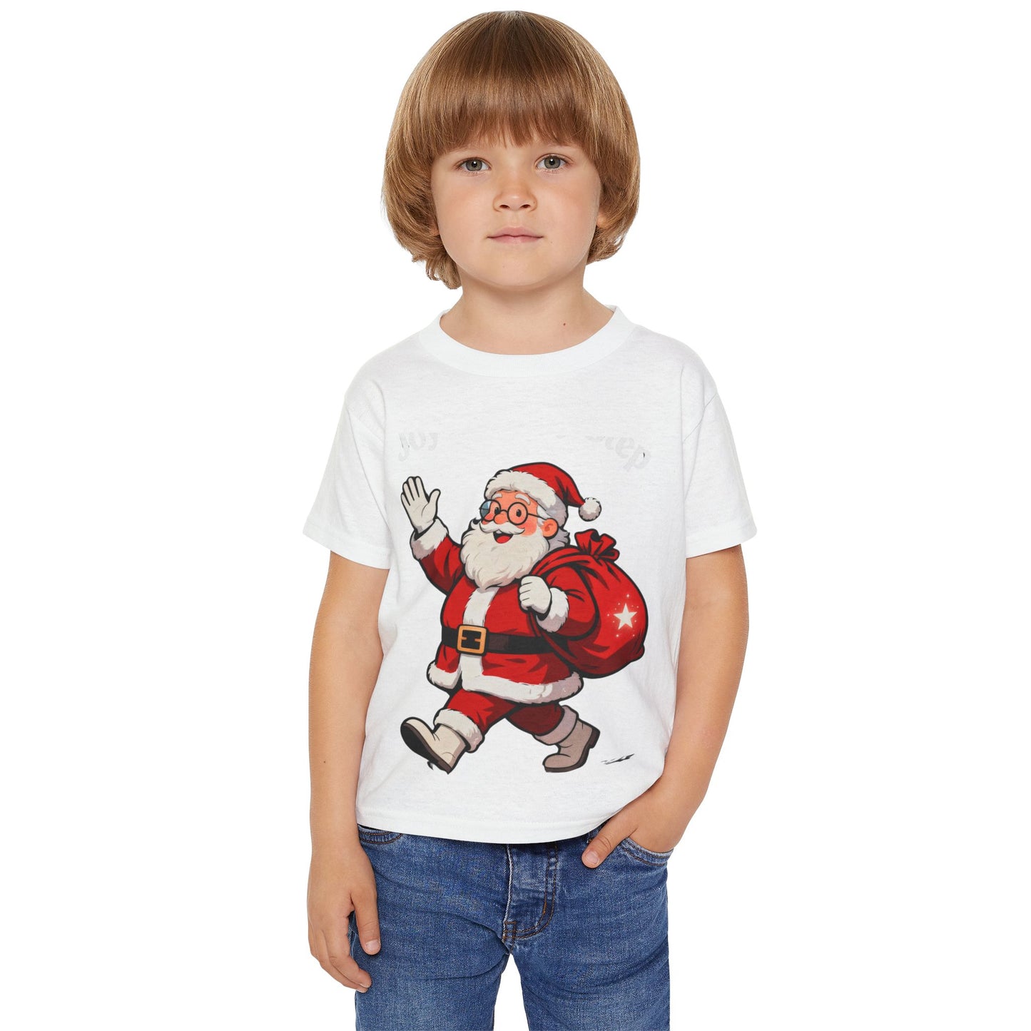 Jolly Santa Gift Bag T-Shirt – Adorable Christmas Top for Toddlers
