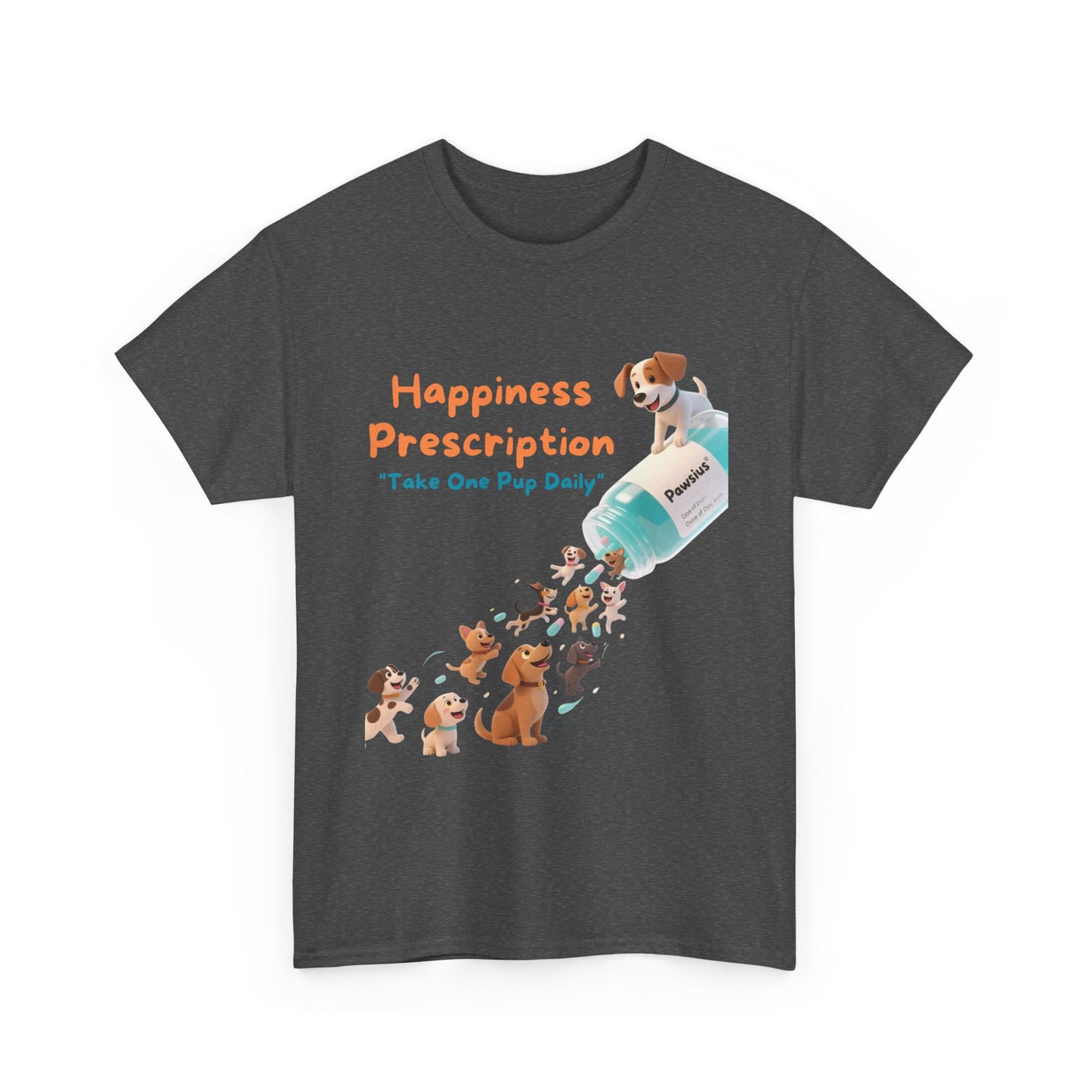 Prescription for Joy T-Shirt – Playful Dog Lover Tee with Cute Puppies and Positive Vibes
