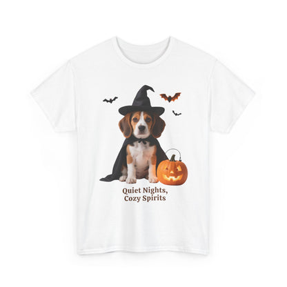 Midnight Pumpkin Glow Pup Tee — Cozy Witch Dog Shirt for Fall & Halloween Lovers