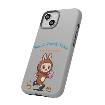 Bunny Bite Delight Phone Case – Cute Rabbit Snacking Design for Food Lovers