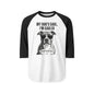Cooler Than My Dog Raglan – Witty Graphic Tee for Dog Dads, Moms & Pet Enthusiasts
