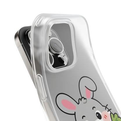 Playful Bunny Holding Carrot Phone Case – Soft, Charming Protective Cover