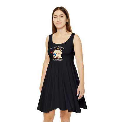 Kawaii Teddy Bear Skater Dress – Cheerful Graphic Outfit for Playful, Sunny Days