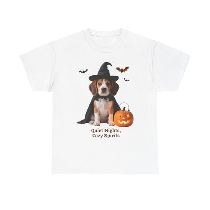 Midnight Pumpkin Glow Pup Tee — Cozy Witch Dog Shirt for Fall & Halloween Lovers