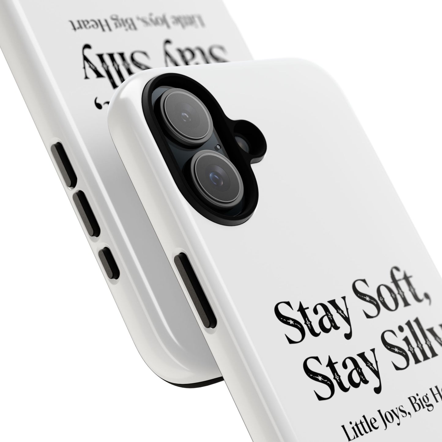 Orange Cat Aesthetic Phone Case – Stay Soft, Stay Silly | Custom Text Available | Little Joys, Big Heart