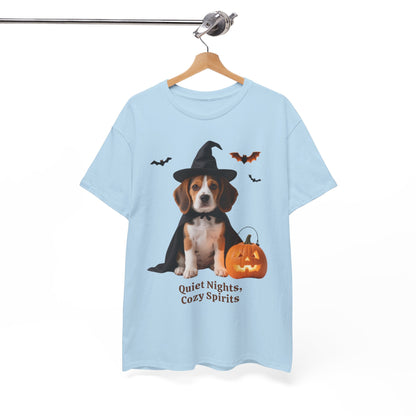 Midnight Pumpkin Glow Pup Tee — Cozy Witch Dog Shirt for Fall & Halloween Lovers