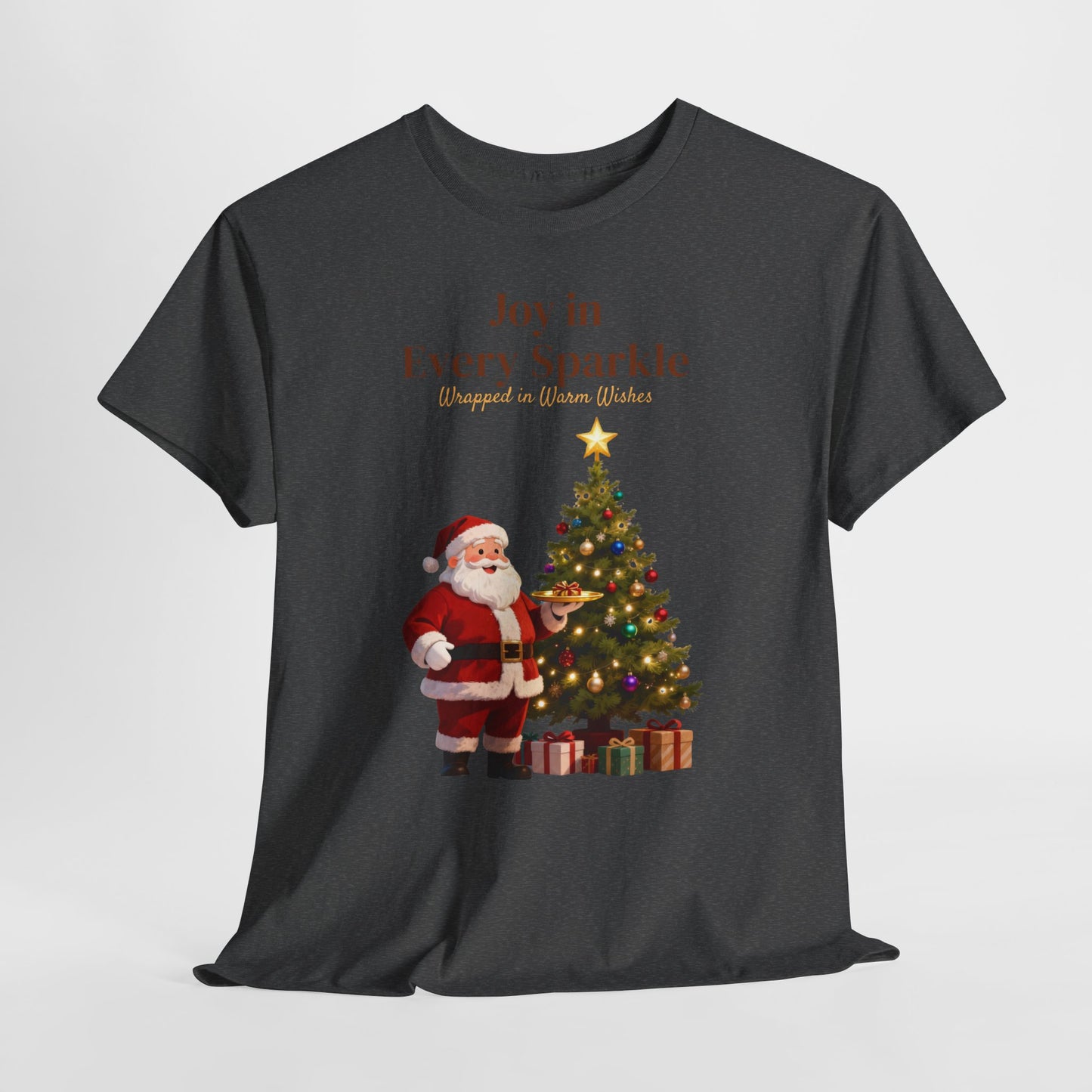 Cozy Santa & Tree Christmas T-Shirt – Festive Holiday Tee for Joyful Winter Days