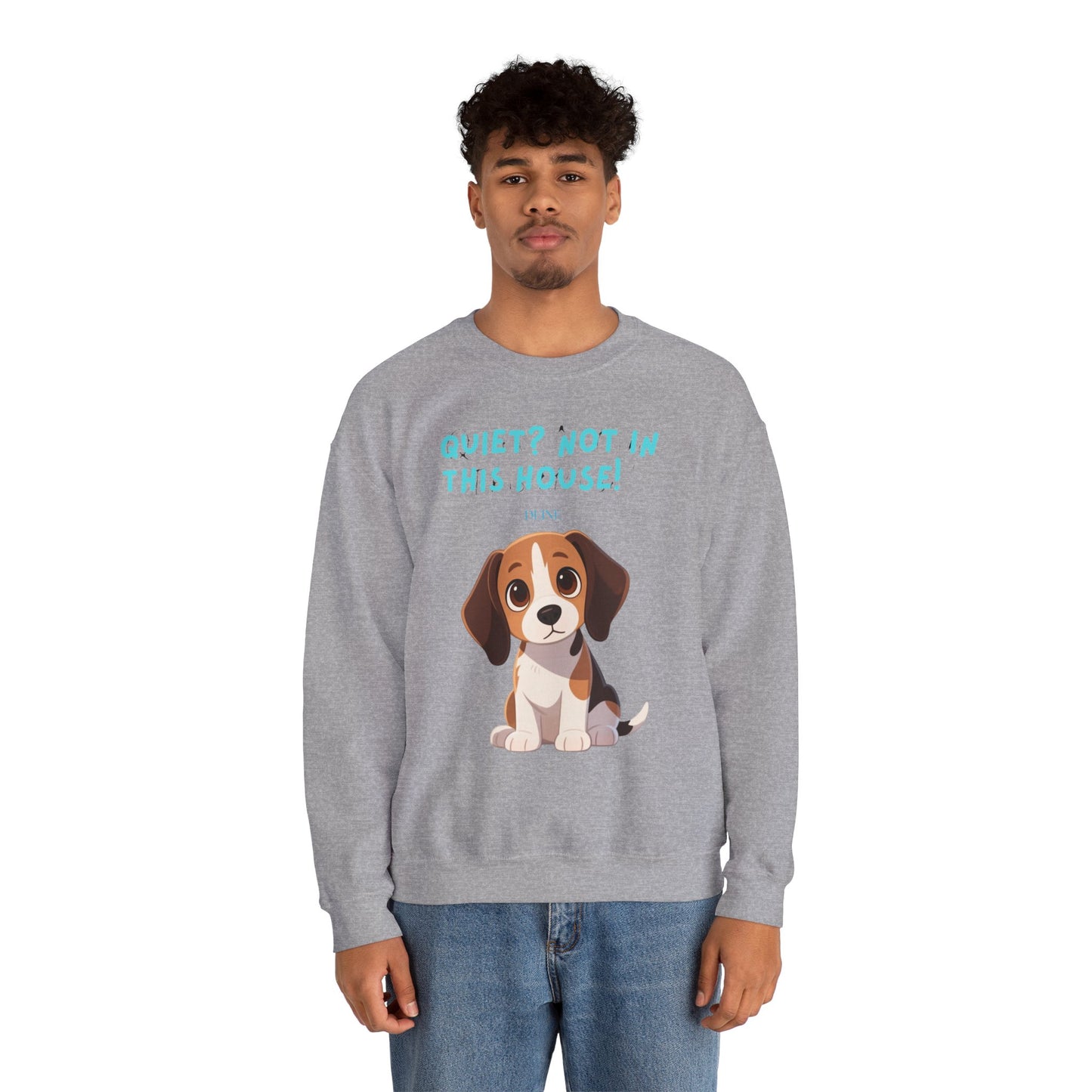 Beagle Life Sweatshirt – “Silence? Not a Chance!” Cozy Crewneck for Dog Homes Full of Joy and Barking