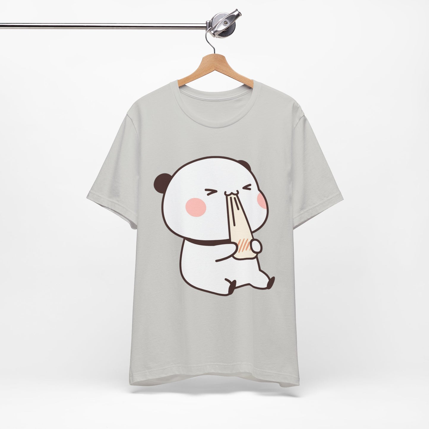 Cute Ramen Panda Tee – Whimsical Noodle Bowl Illustration Shirt