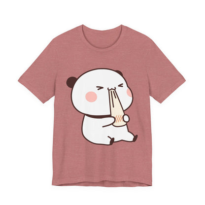 Cute Ramen Panda Tee – Whimsical Noodle Bowl Illustration Shirt
