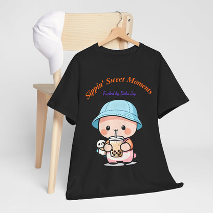 Kawaii Boba Panda T-Shirt – Cute Bubble Tea Lover Graphic Tee for Everyday Sweet Vibes