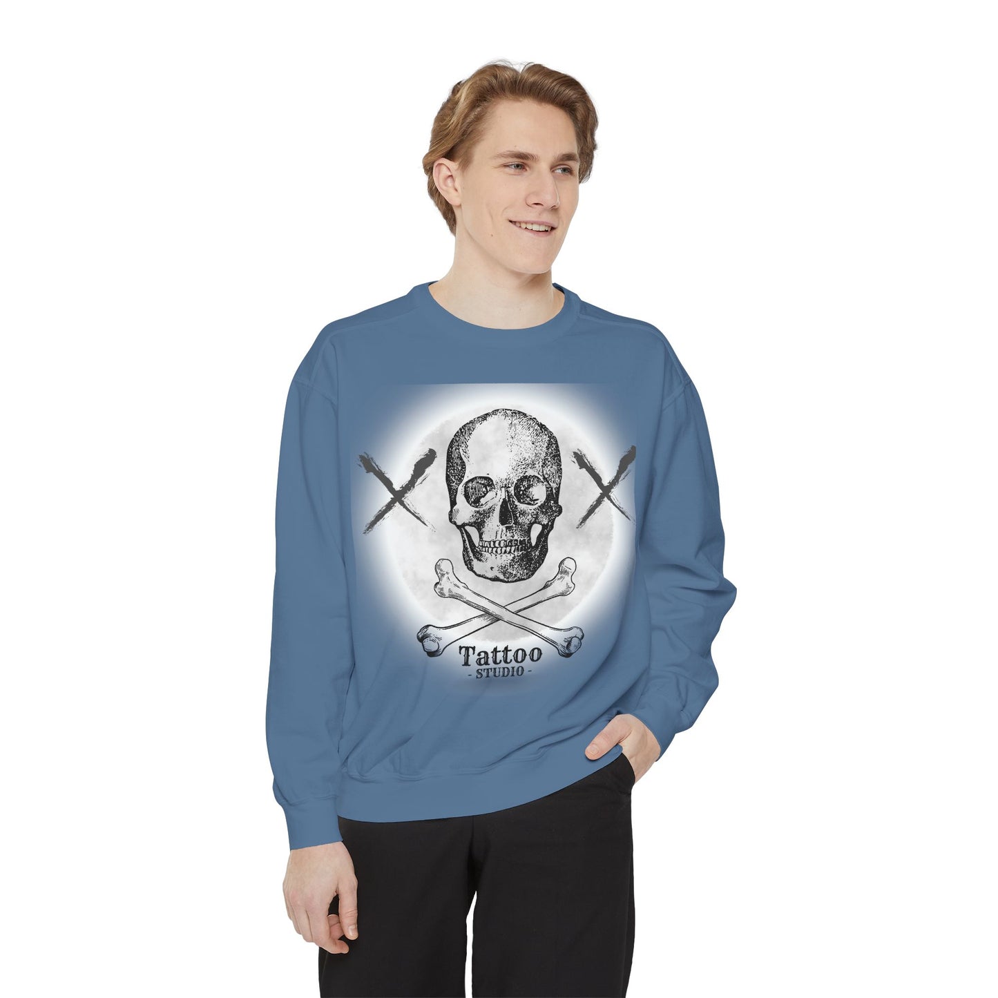 💀 Tattoo Skull Crewneck | Custom Unisex Sweatshirt