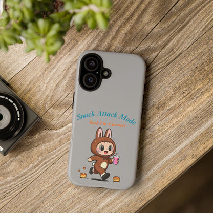 Bunny Bite Delight Phone Case – Cute Rabbit Snacking Design for Food Lovers