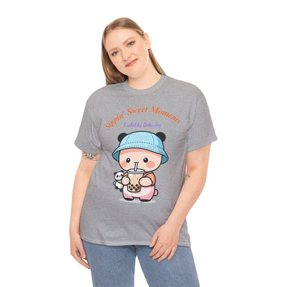 Kawaii Boba Panda T-Shirt – Cute Bubble Tea Lover Graphic Tee for Everyday Sweet Vibes