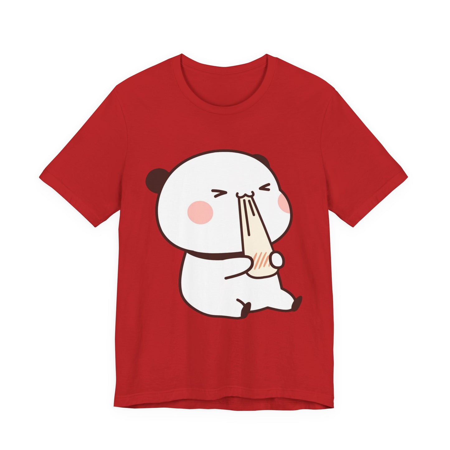 Cute Ramen Panda Tee – Whimsical Noodle Bowl Illustration Shirt