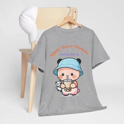Kawaii Boba Panda T-Shirt – Cute Bubble Tea Lover Graphic Tee for Everyday Sweet Vibes